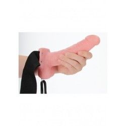 Fallo Strapon cavo con testicoli 23 cm chiaro Fallo Strapon cavo con testicoli 23 cm chiaro