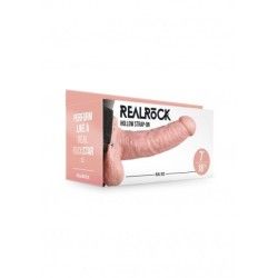 Fallo Strapon cavo con testicoli 23 cm chiaro Fallo Strapon cavo con testicoli 23 cm chiaro