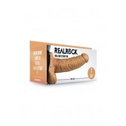 Fallo Strapon cavo con testicoli 23cm mulatto Fallo Strapon cavo con testicoli 23cm mulatto