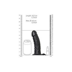 Fallo Strapon cavo 18.5 cm nero Fallo Strapon cavo 18.5 cm nero