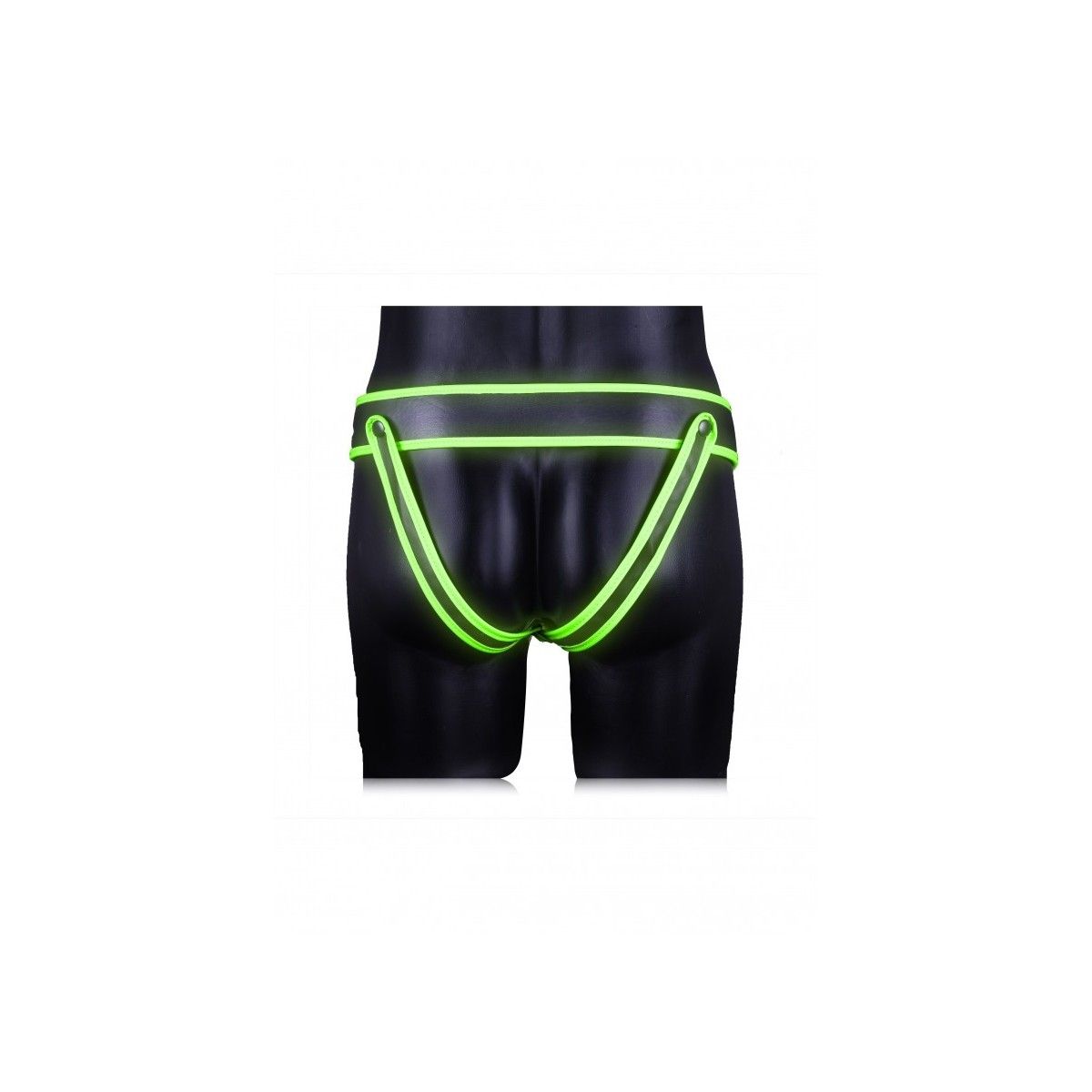 Sospensorio uomo Striped Jock Strap - GitD - Neon Green/Black