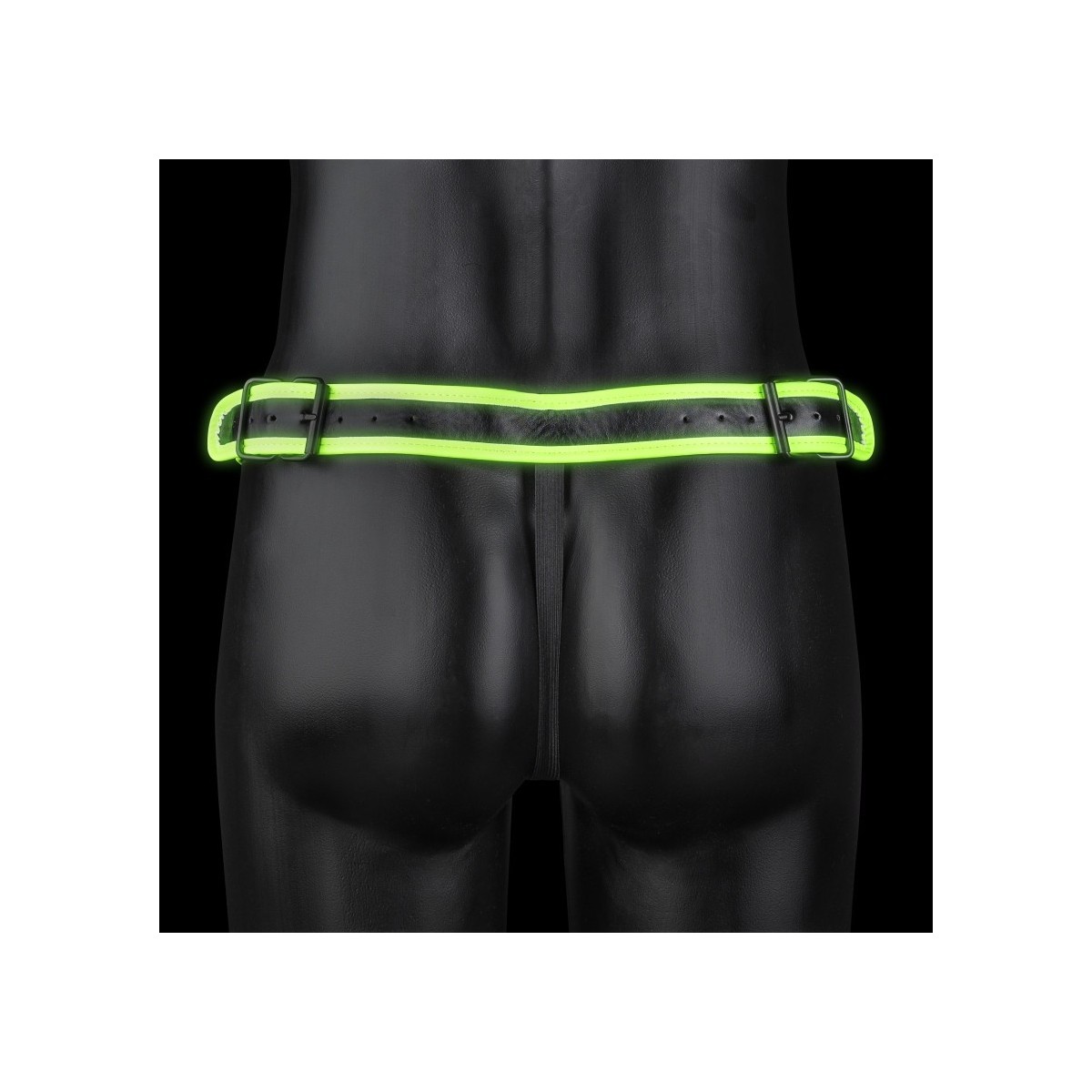 Perizoma uomo Striped Jock Strap - GitD - Neon Green/Black