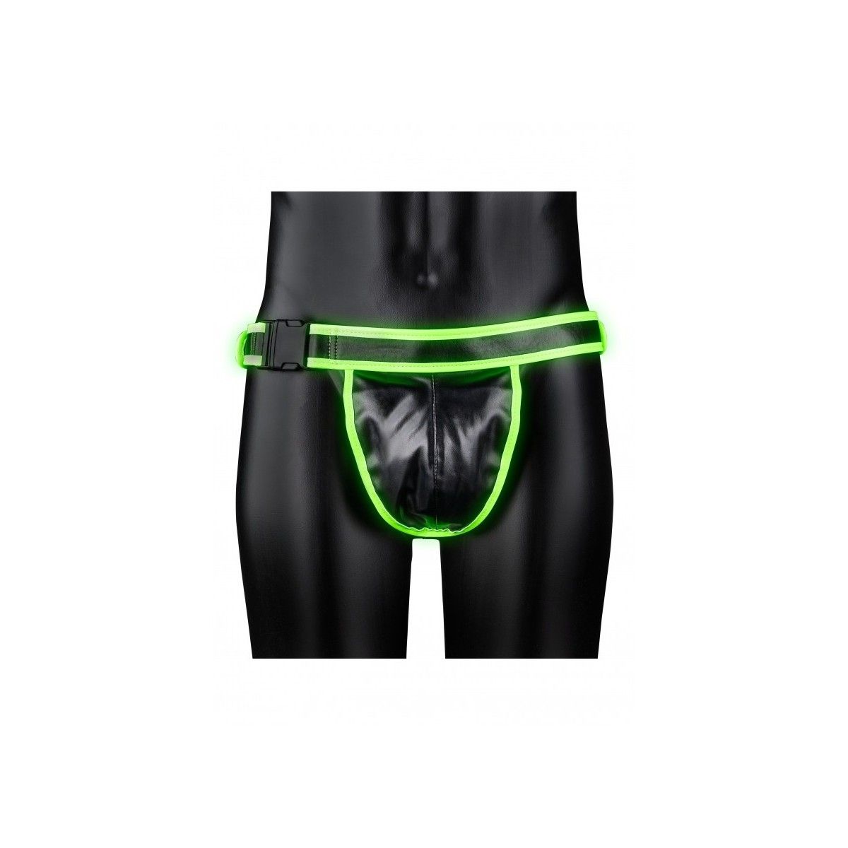 Sospensorio Buckle Jock Strap - GitD - Neon Green/Black