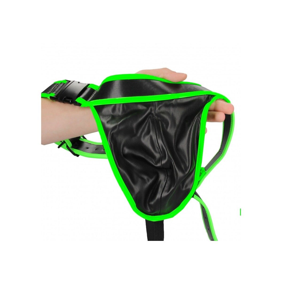 Sospensorio Buckle Jock Strap - GitD - Neon Green/Black