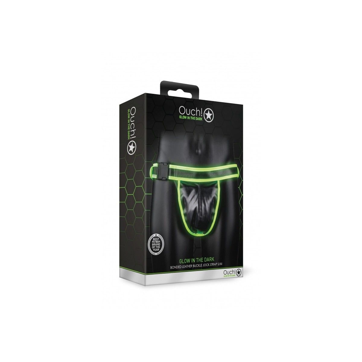 Sospensorio Buckle Jock Strap - GitD - Neon Green/Black