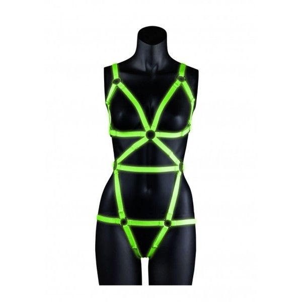 Imbracatura unisex verde fluo/nero Ouch!