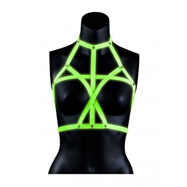 Pettorina donna collo verde fluo/nero Ouch!