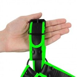 Pettorina uomo fibbia verde fluo/nero Ouch! Pettorina uomo fibbia verde fluo/nero Ouch!