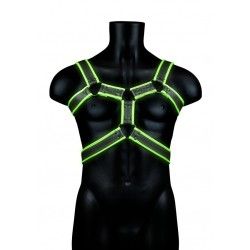 Pettorina regolabile 2 fibbie verde fluo/nero Pettorina regolabile 2 fibbie verde fluo/nero