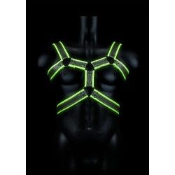 Pettorina regolabile 2 fibbie verde fluo/nero Pettorina regolabile 2 fibbie verde fluo/nero