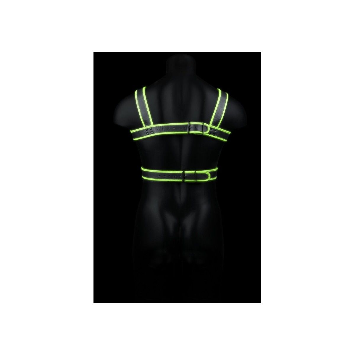 Pettorina regolabile uomo Body Harness - Glow in the Dark - Neon Green/Black