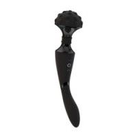 Massaggiatore wand testa rilievi Shiatsu nero