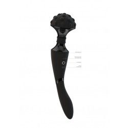 Massaggiatore wand testa rilievi Shiatsu nero Massaggiatore wand testa rilievi Shiatsu nero