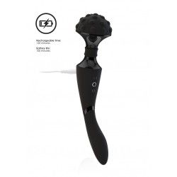 Massaggiatore wand testa rilievi Shiatsu nero Massaggiatore wand testa rilievi Shiatsu nero