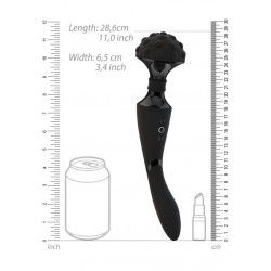 Massaggiatore wand testa rilievi Shiatsu nero Massaggiatore wand testa rilievi Shiatsu nero