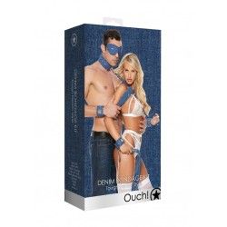 Kit bondage Bdsm 9 pz denim blu Kit bondage Bdsm 9 pz denim blu