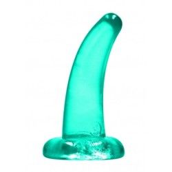 Dildo curvo con ventosa verde trasparente Dildo curvo con ventosa verde trasparente