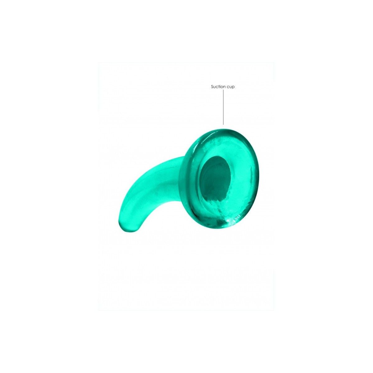 Dildo con ventosa turchese Non Realistic Dildo Suction Cup - Turquise