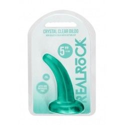 Dildo curvo con ventosa verde trasparente Dildo curvo con ventosa verde trasparente