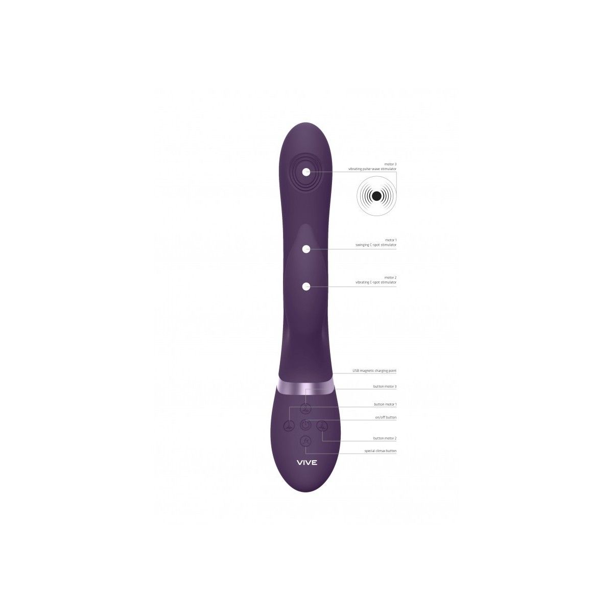 Vibratore rabbit Aimi Viola