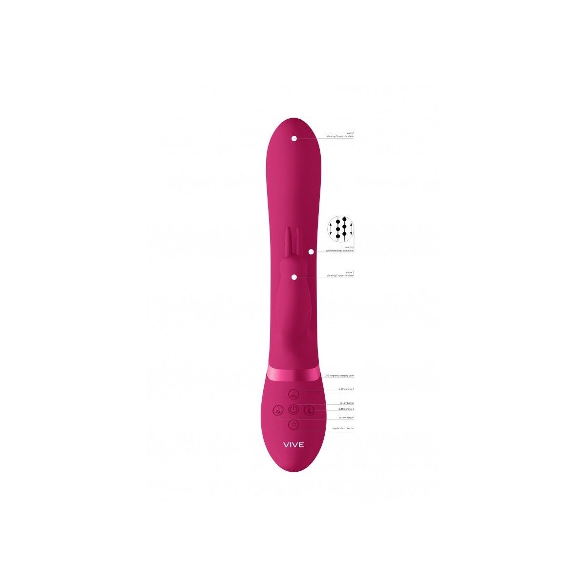 Vibratore rabbit amoris fucsia