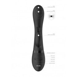Vibratore rabbit Cato Pulse G-spot nero Vibratore rabbit Cato Pulse G-spot nero