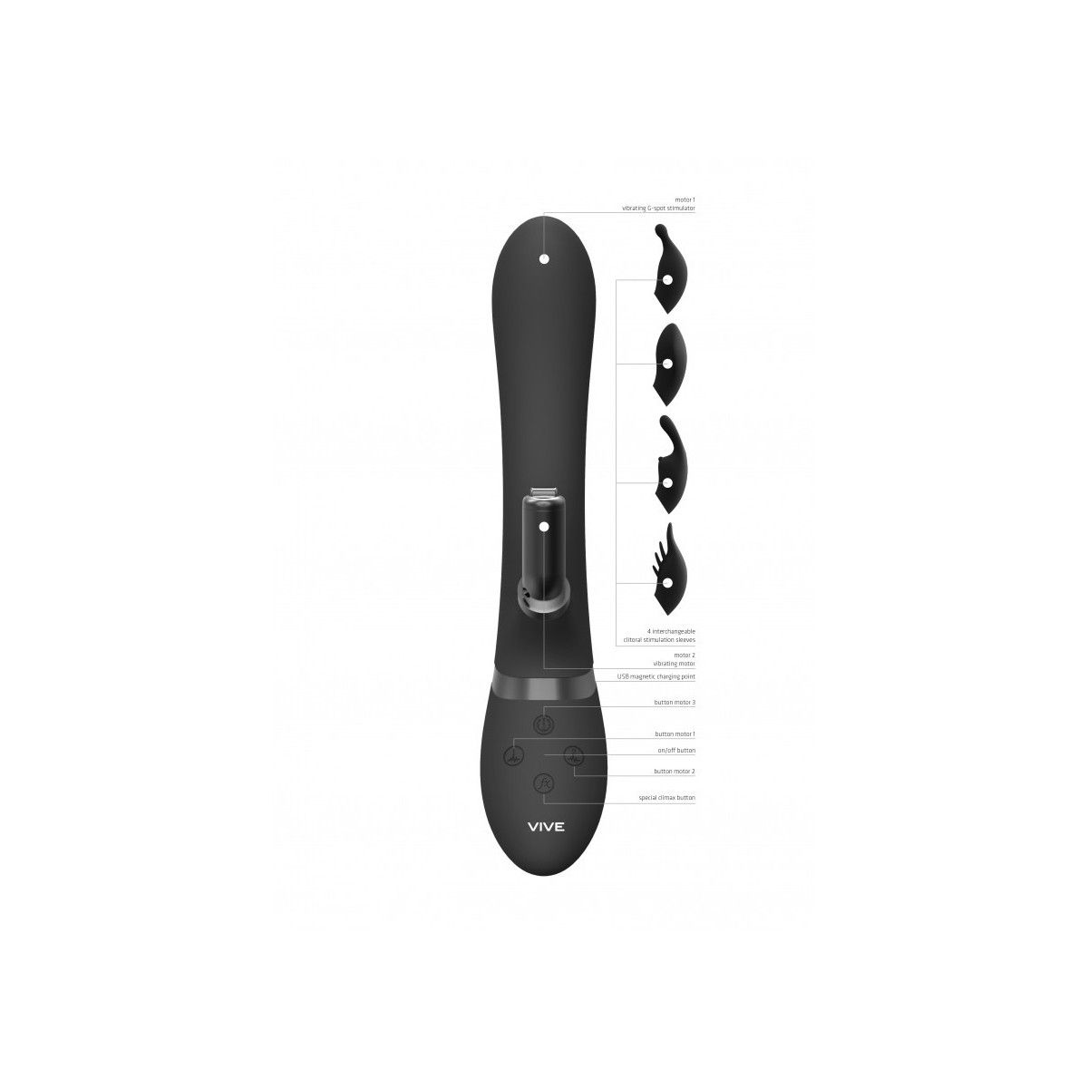 Vibratore rabbit Chou nero