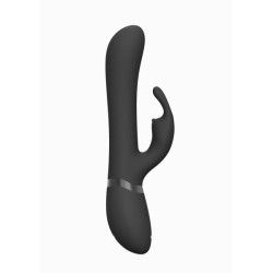 Vibratore rabbit Chou nero con 4 accessori Vibratore rabbit Chou nero con 4 accessori