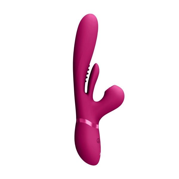 Vibratore rabbit 3 in 1 rosa