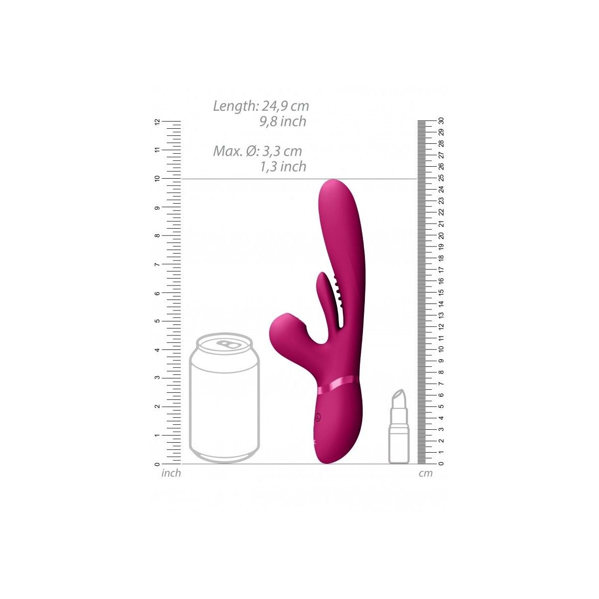 Vibratore rabbit Thrusting GSpot Flapper PulseWave Clit Stimulator Pink