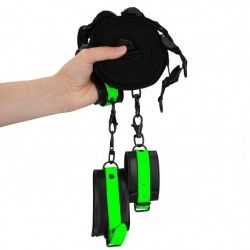 Set costrittivo letto verde fluo/nero Ouch! Set costrittivo letto verde fluo/nero Ouch!
