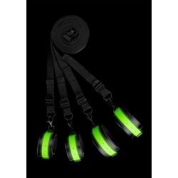 Set costrittivo letto verde fluo/nero Ouch! Set costrittivo letto verde fluo/nero Ouch!