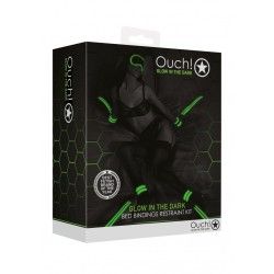 Set costrittivo letto verde fluo/nero Ouch! Set costrittivo letto verde fluo/nero Ouch!