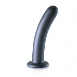 Dildo ventosa liscio punto G 17.5cm Gun Metal Dildo ventosa liscio punto G 17.5cm Gun Metal