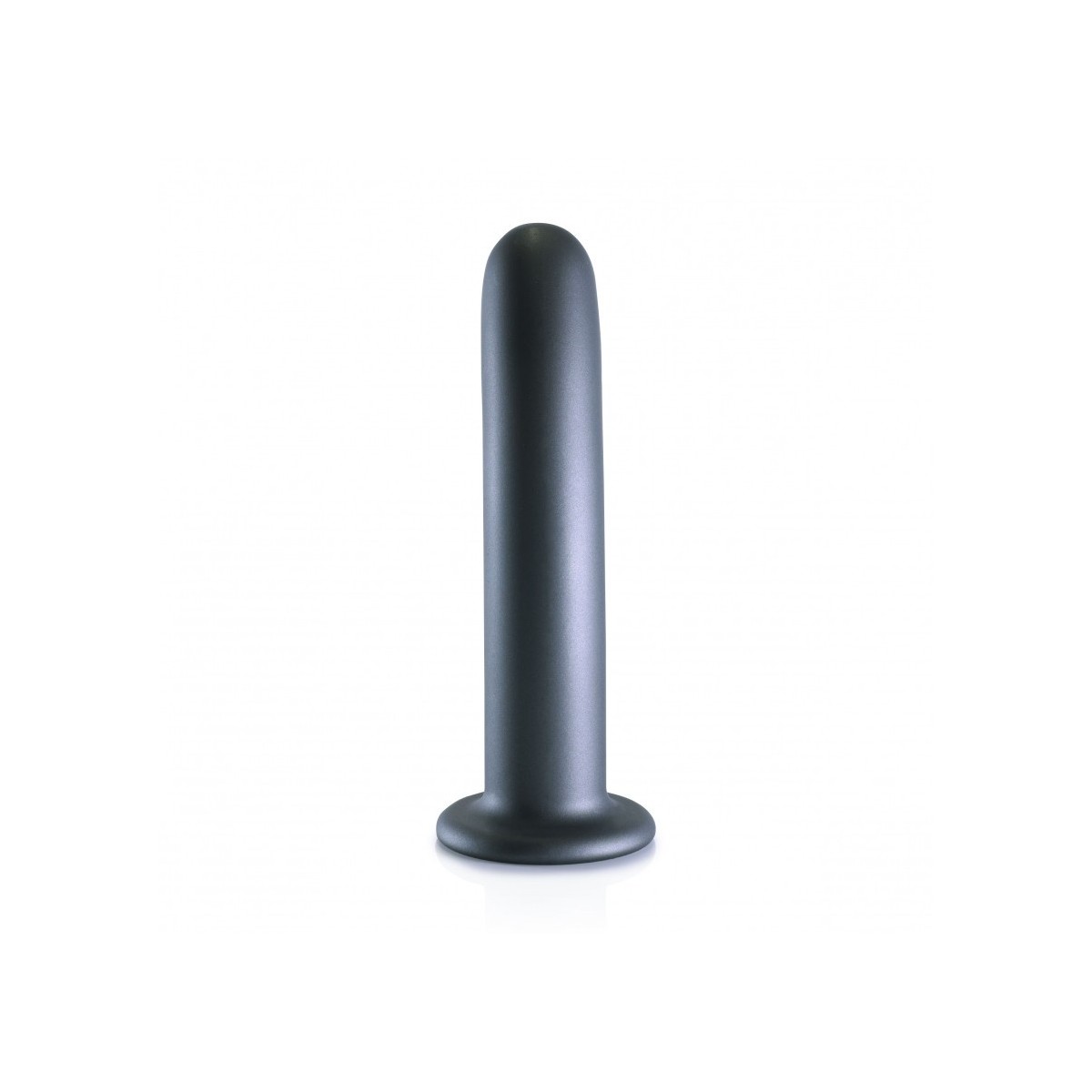 Dildo vaginale con ventosa Smooth G-Spot Dildo 7'' / 17 cm Gun Metal