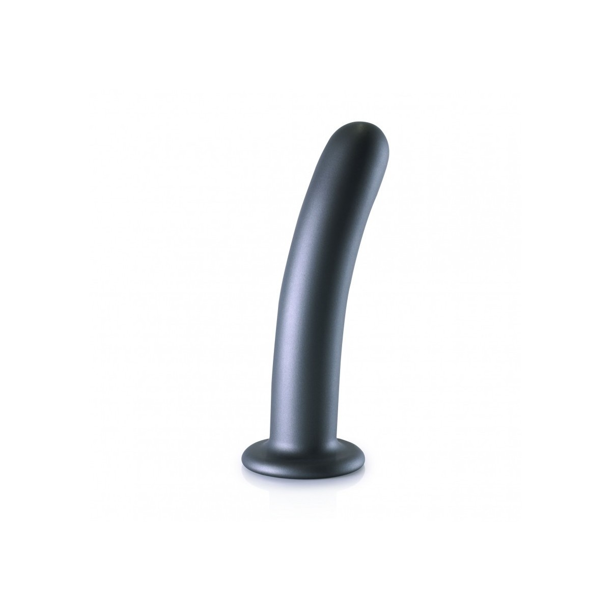 Dildo vaginale con ventosa Smooth G-Spot Dildo 7'' / 17 cm Gun Metal