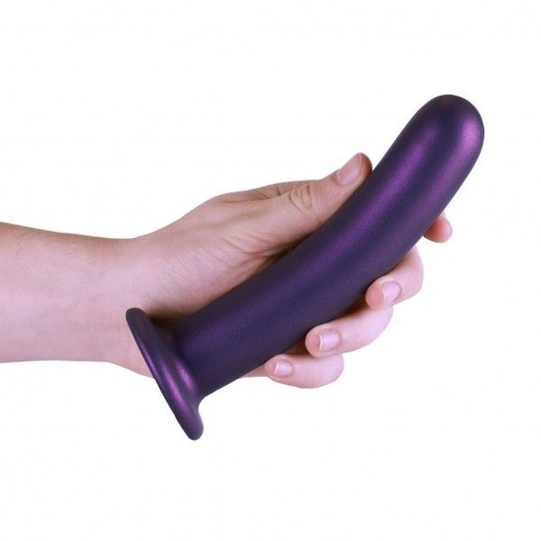 Dildo ventosa liscio punto G 17.5 cm Purple