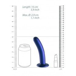 Dildo ventosa liscio punto G 15 cm Blue Dildo ventosa liscio punto G 15 cm Blue