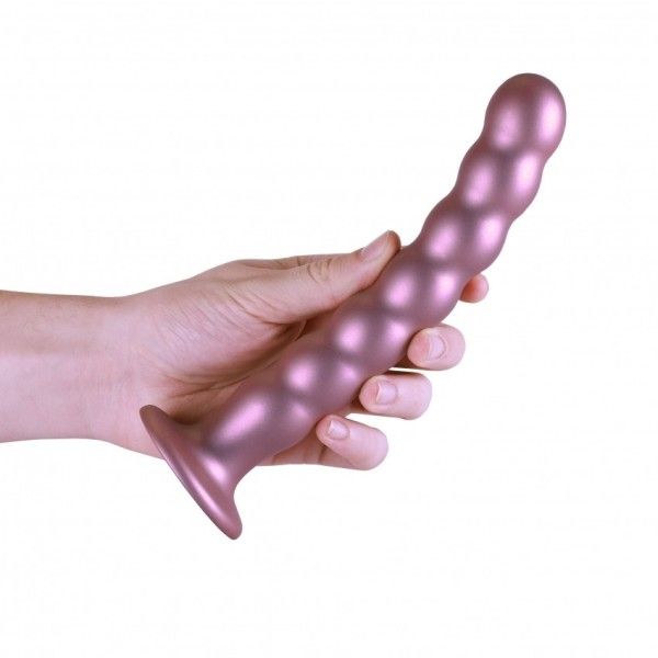 Dildo ventosa sfere punto G 21 cm Rose Gold