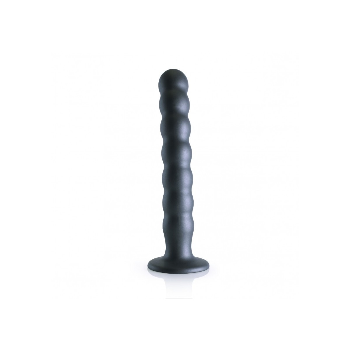 Dildo vaginale con ventosa a sfere Beaded G-Spot Dildo 8'' / 20,5 cm Gun Metal