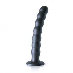 Dildo ventosa sfere punto G 21 cm Gun Metal Dildo ventosa sfere punto G 21 cm Gun Metal