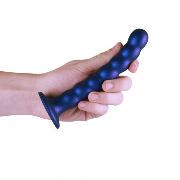 Dildo ventosa sfere punto G 17 cm Blue