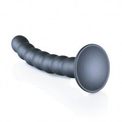 Dildo ventosa sfere punto G 17 cm Gun Metal