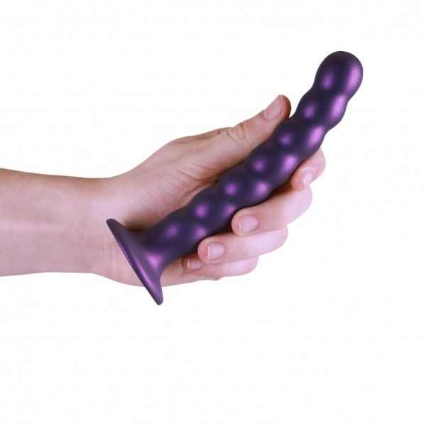 Dildo ventosa sfere punto G 17 cm Purple