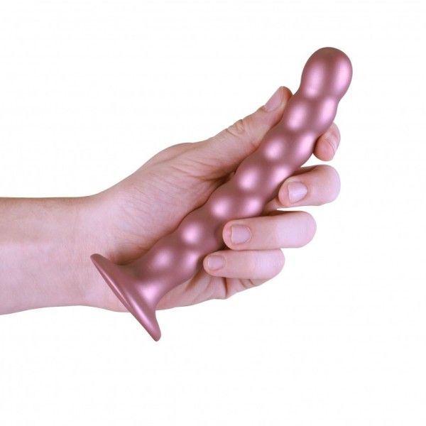 Dildo ventosa sfere punto G 17 cm Rose Gold