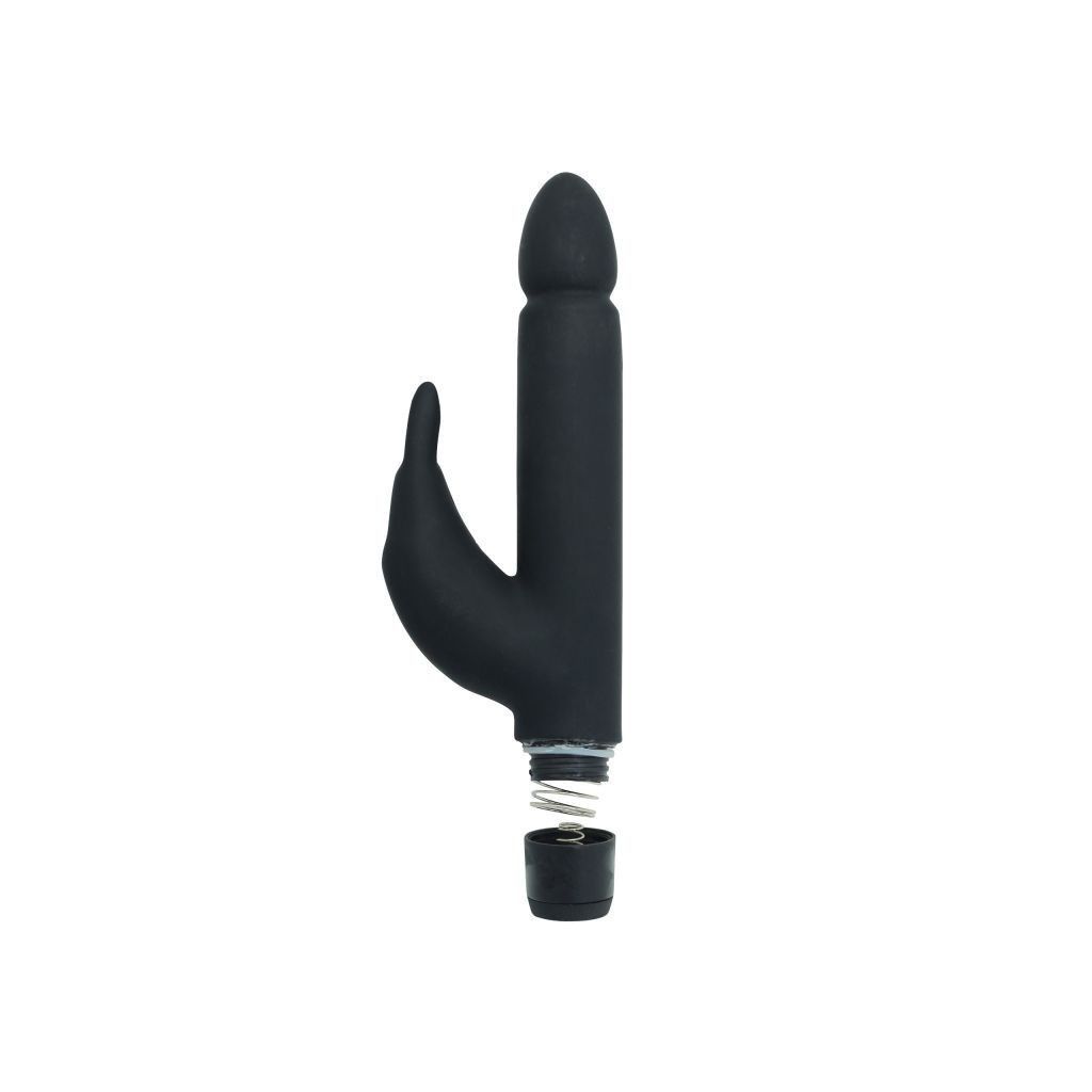 Vibratore nero fallo dildo vibrante rabbit doppio stimolatore clitoride vaginale