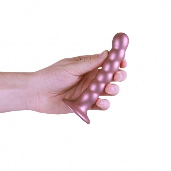 Dildo ventosa sfere punto G 13 cm Rose Gold