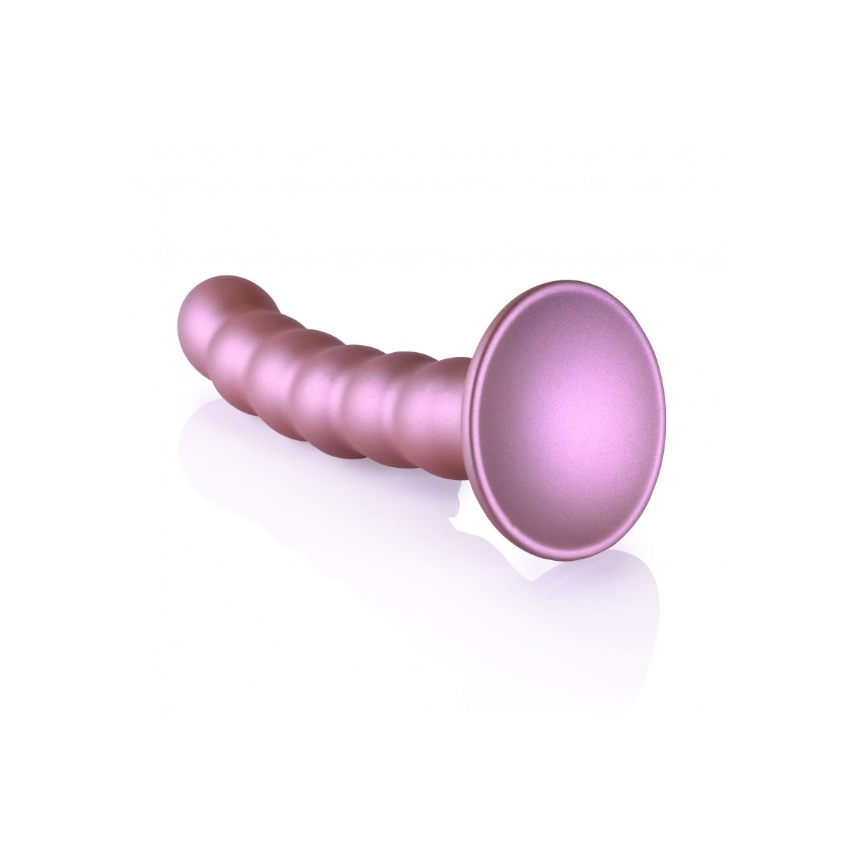 Dildo vaginale con ventosa a sfere Beaded G-Spot Dildo 5'' / 13 cm Rose Gold