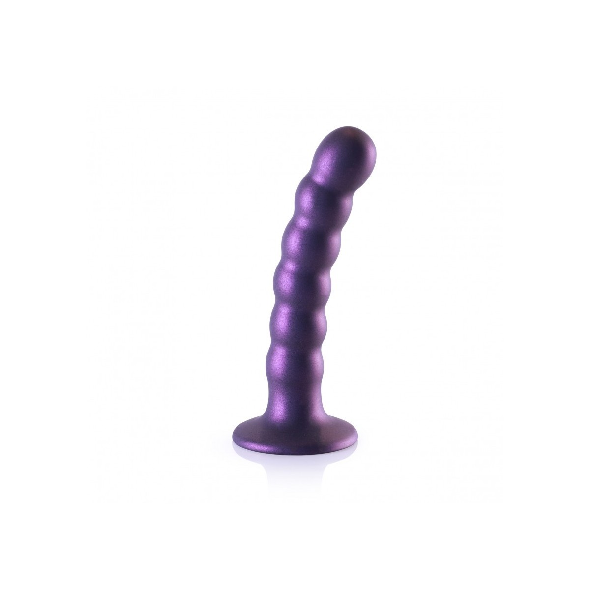 Dildo vaginale con ventosa a sfere Beaded G-Spot Dildo 5'' / 13 cm Metallic Purple