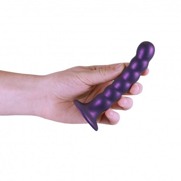 Dildo ventosa sfere punto G 13 cm Purple